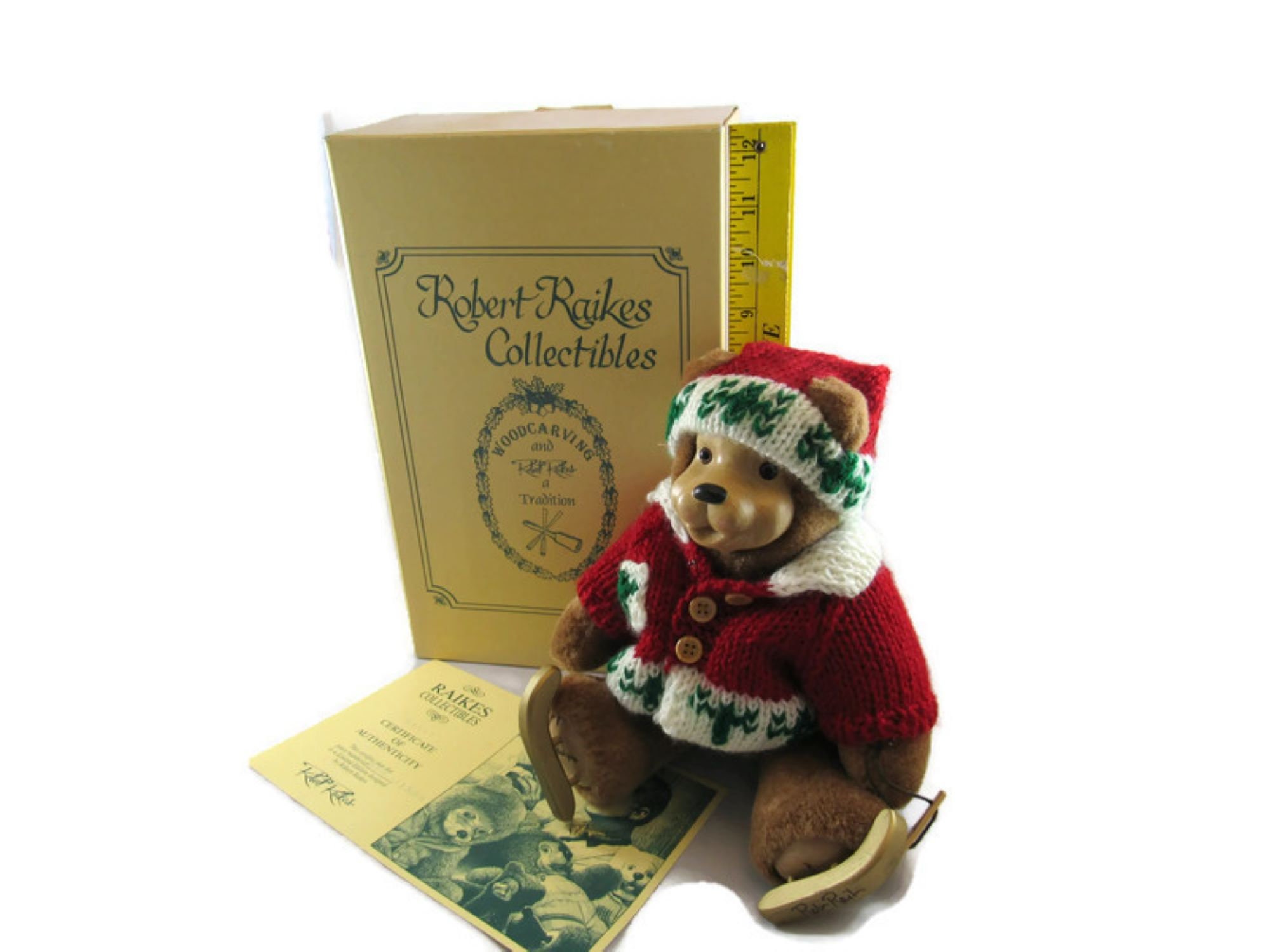 Robert Raikes Danny Bear Raikes Original Collectible Skating Bear in