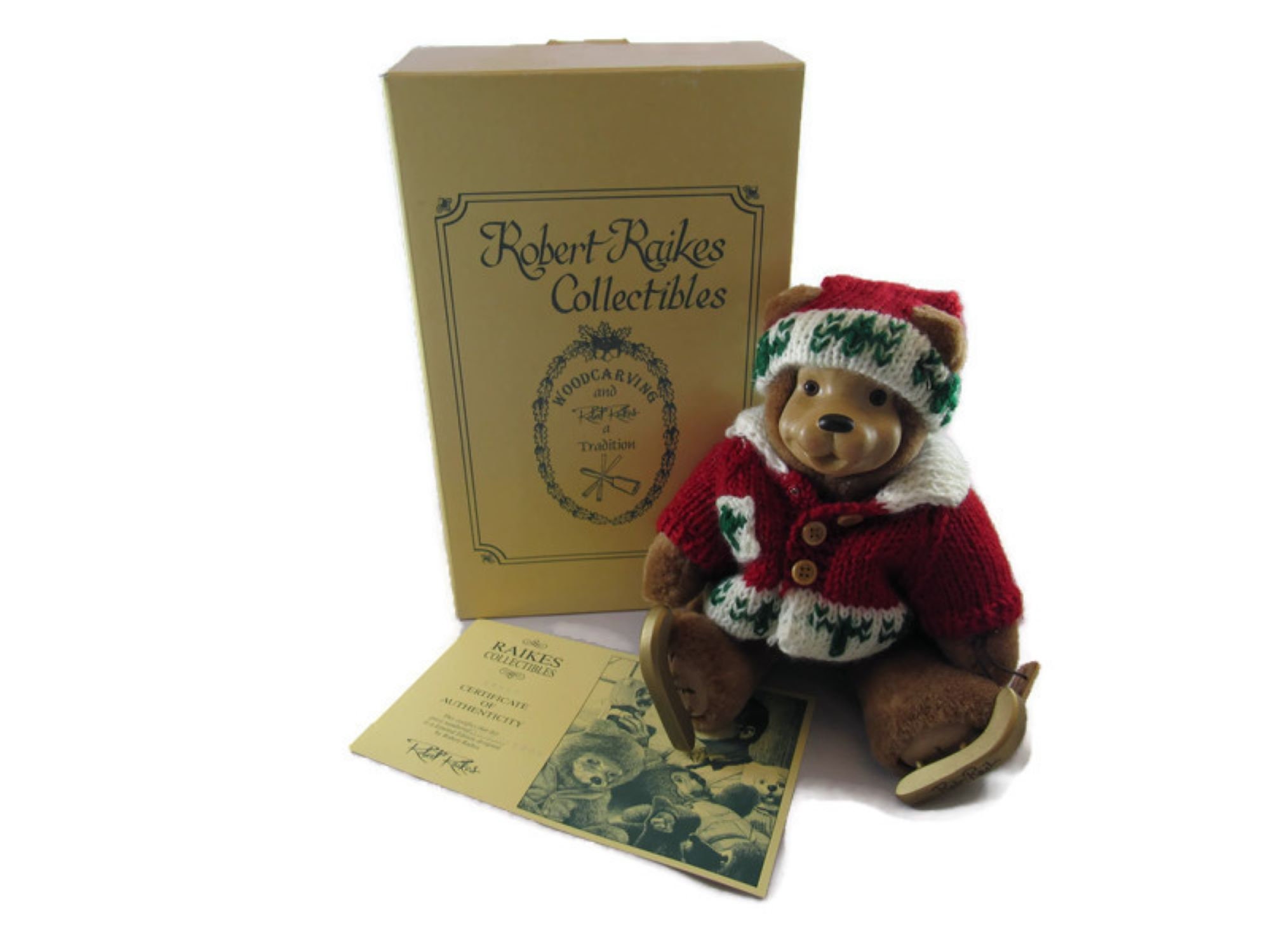 Robert Raikes Danny Bear Raikes Original Collectible Skating Bear in