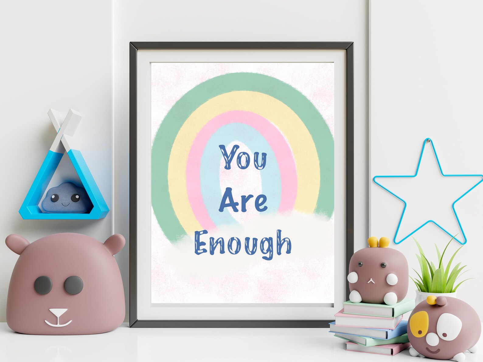 Printable Instant Print You Are Enough Rainbow Digital | Etsy