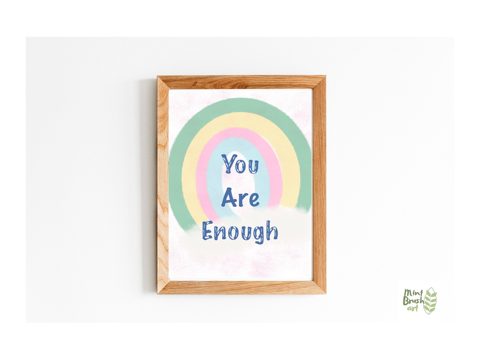Printable Instant Print You Are Enough Rainbow Digital | Etsy