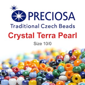 Preciosa Seed Beads size 10/0 Crystal Terra Pearl Czech glass Rocailles for bead embroidery Round beads for craft High quality beads