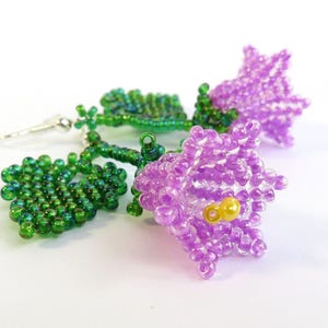 Bellflower earrings Purple Campanula earrings Harebell Flowers earrings Dangle earrings Purple Flowers earrings Summer outdoors Summer party
