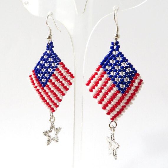 Patriotic earrings best sale