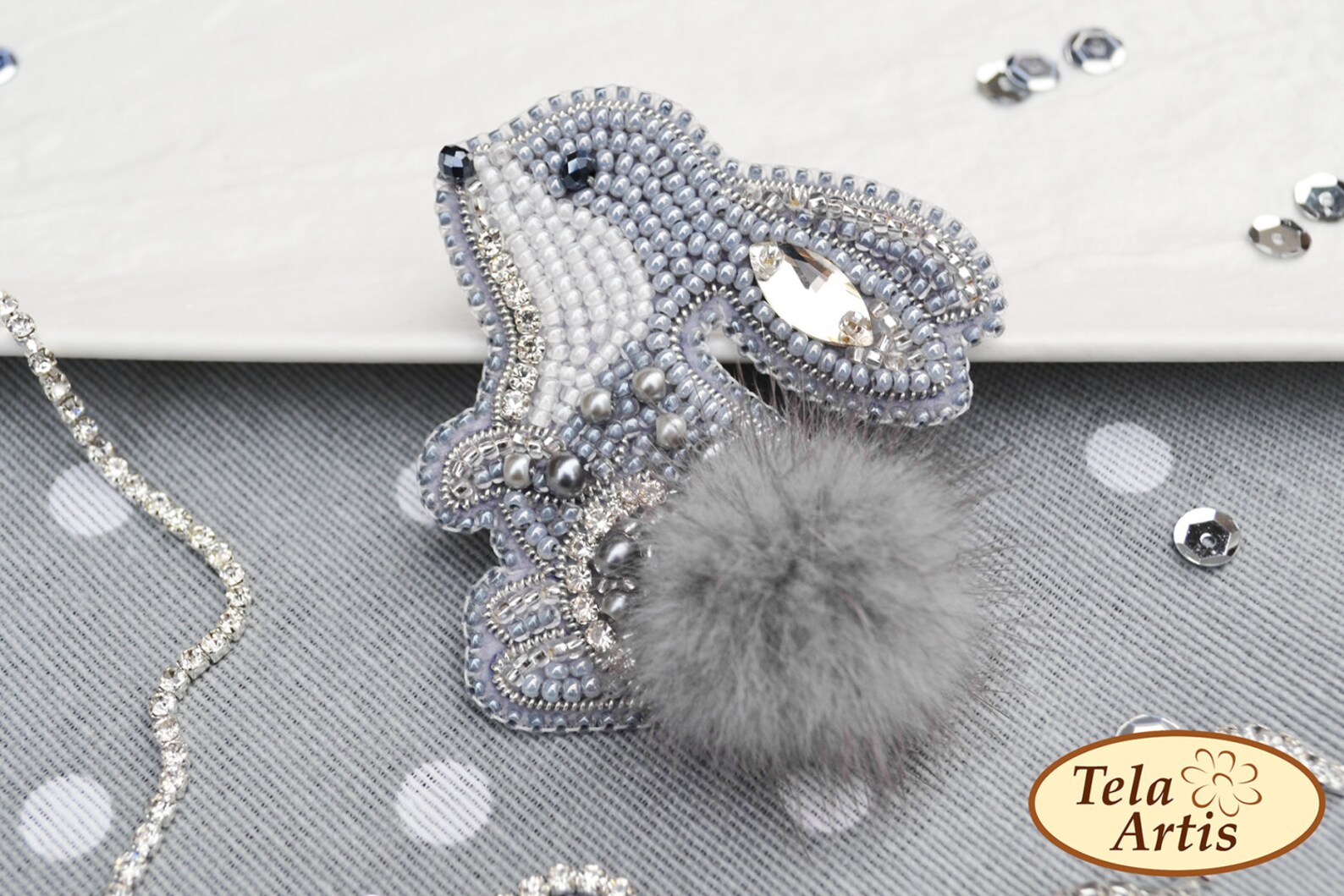 Jewelry Making Set Silver Rabbit Beading Brooches Embroidery - Etsy