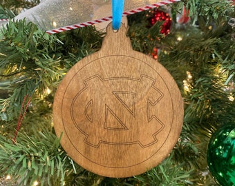 University of North Carolina ornament| UNC ornament| North Carolina Christmas ornament| Custom college ornament| College Christmas ornaments