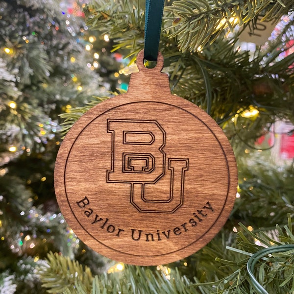 Baylor University ornament| Baylor ornament| Baylor Bears Christmas ornament| Custom college ornament| College Christmas ornaments