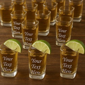Custom Shot Glasses| 2.2 oz Shot Glass| Custom Grad Gifts| Any Names, Any Style| Custom Engraved Photos, Logos, Names, And More