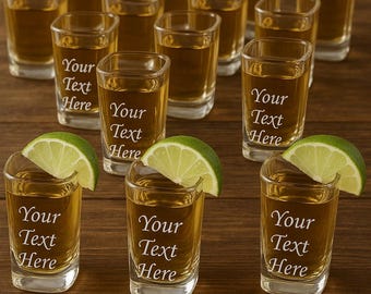 Custom Shot Glasses| 2.2 oz Shot Glass| Custom Grad Gifts| Any Names, Any Style| Custom Engraved Photos, Logos, Names, And More