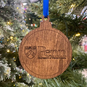 University of Pennsylvania ornament| Pennsylvania Christmas ornament| Penn ornament| Custom college ornament| College Christmas ornaments