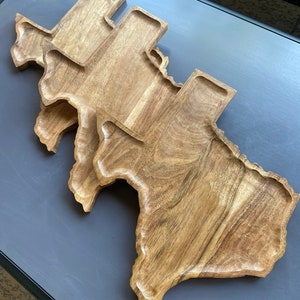 Custom Texas Shaped Serving Tray + Charcuterie Board| Can Be Blank Or Customized| Dorm Gifts| New House Gifts| Don't Mess With Texas