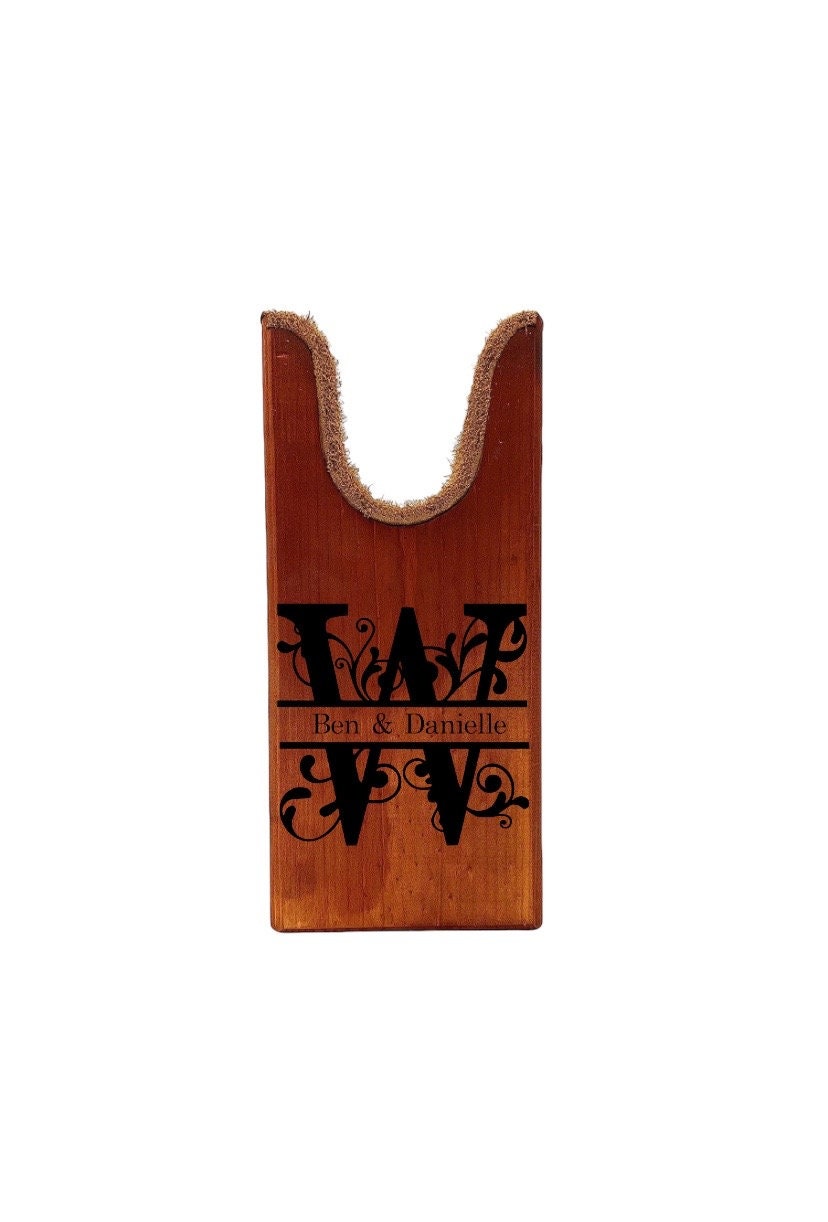 Custom Family Wooden Boot Jacks Pine and Leather Boot Jacks Handmade in Texas Great For Rodeo Gifts Great For Graduation Gifts Family