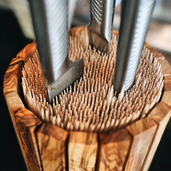 Wood Knife Block Etsy