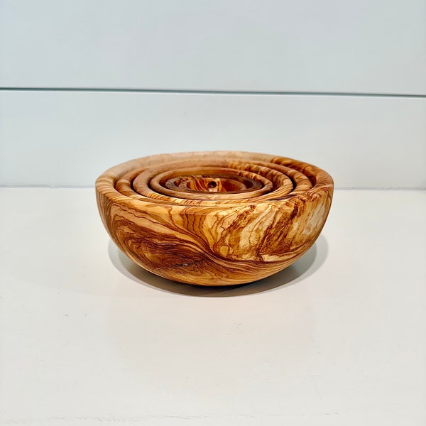 Stackable Olive Wood Bowl Set of 6pcs, Salad Bowl, Fruit Bowl,Dips Bowl Natural Wooden Bowls| Handmade Wooden Bowls| Housewarming Gifts