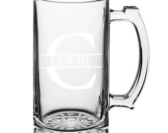 Custom 16oz Beer Mugs| Logos, Names, Initals| Guys 21st Birthday Gifts|Ring Dunk
