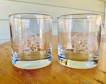 Custom Whiskey Glasses| Any Pictures, Any Names, Any Style| Single Or Double Sided| Custom Engraved Photos, Logos, Names, And More