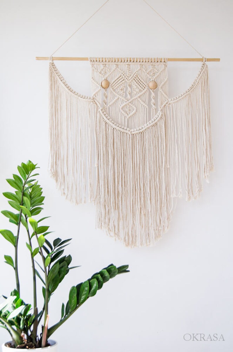 Large Bohemian Macrame Wall Hanging Bohemian Wall Art Etsy
