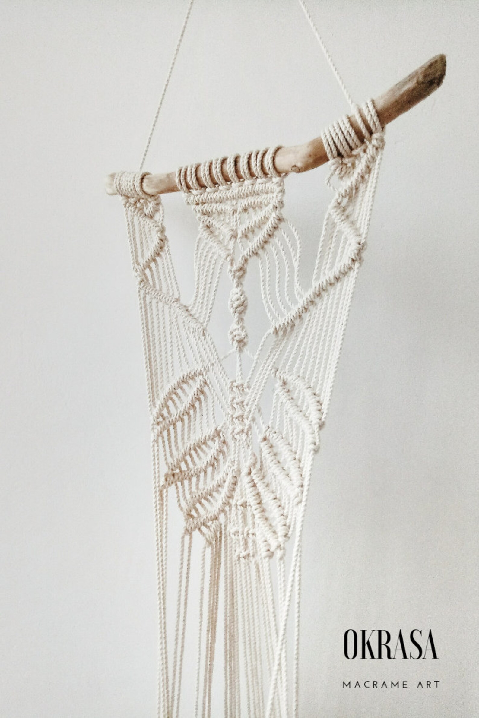 Driftwood Macrame Plant Hanger Macrame Wall Plant Hanger Etsy