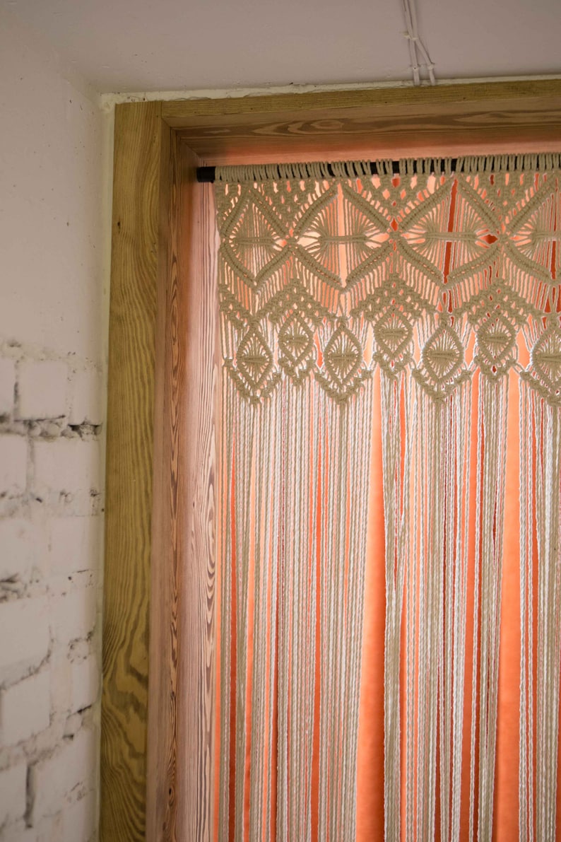 Macrame Room Divider Macrame Curtain Door Divider Door Etsy