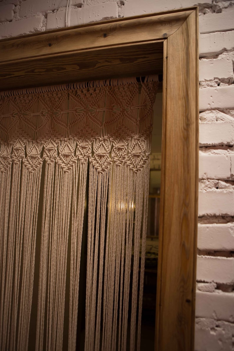 Macrame Room Divider Macrame Curtain Door Divider Door Etsy