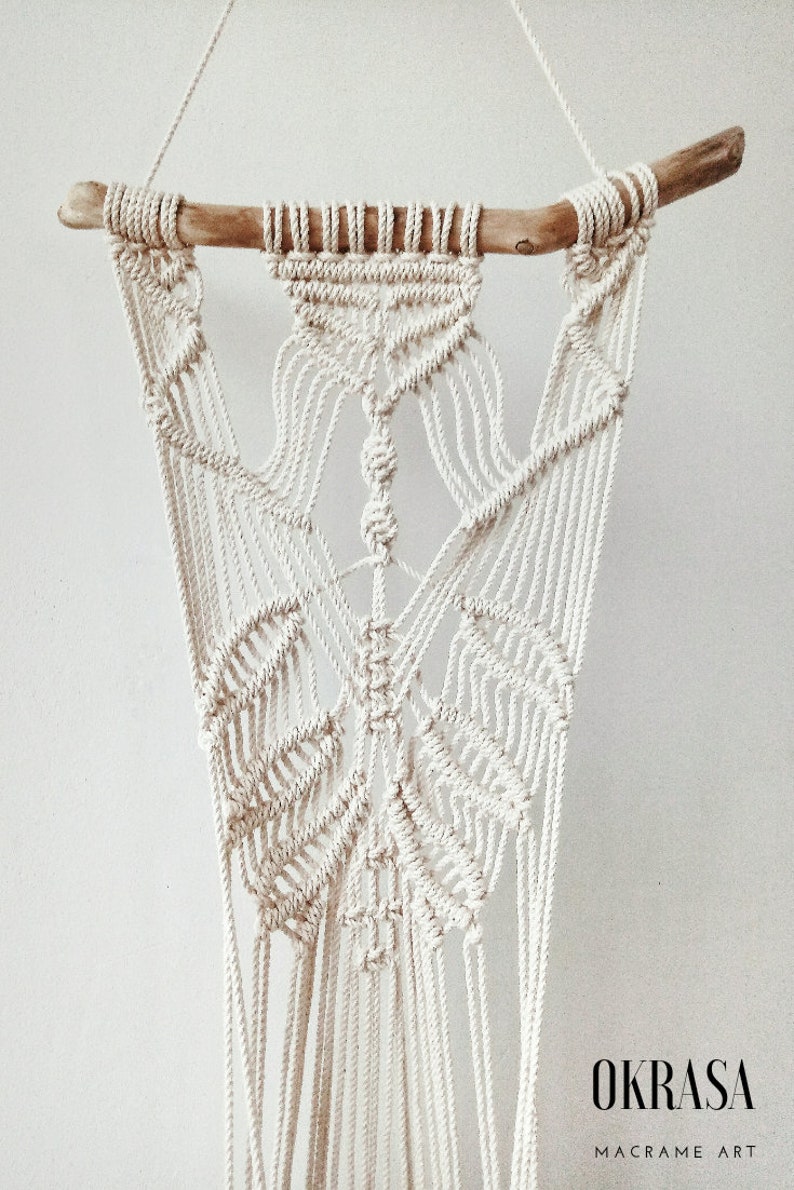 Driftwood Macrame Plant Hanger Macrame Wall Plant Hanger Etsy