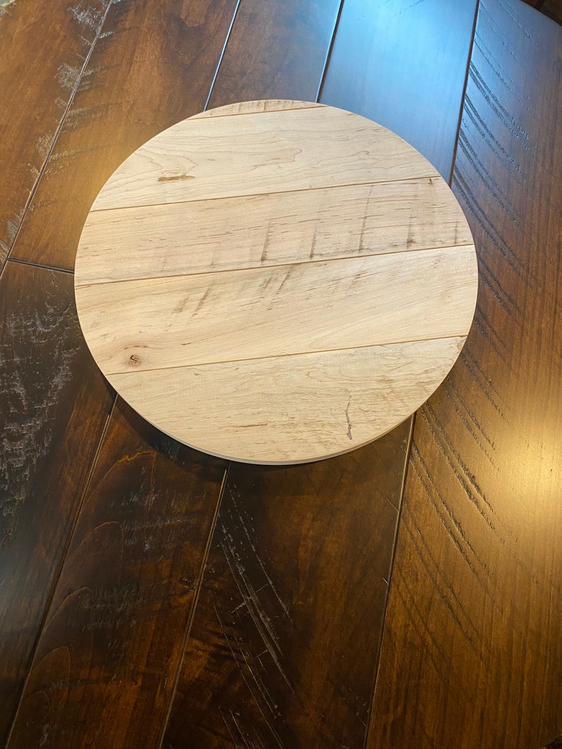 Lazy Susan Table Top Maple Top Circle Sawn Top Rustic Etsy