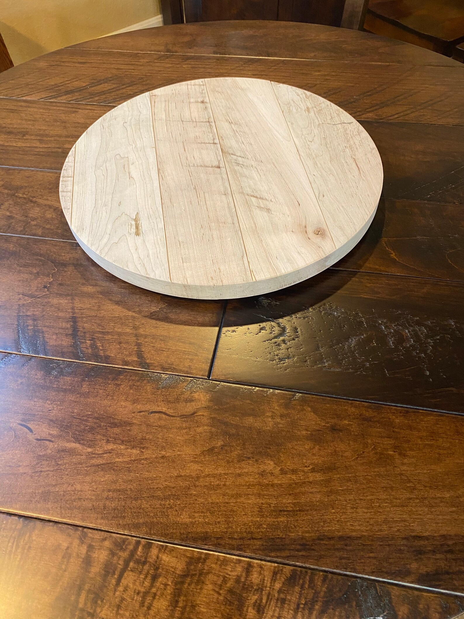 Lazy Susan Table Top Maple Top Circle Sawn Top Rustic Etsy
