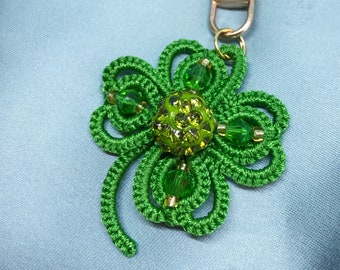 Porte-clés de la Saint-Patrick, porte-clés en trèfle à quatre feuilles Lucky shamrock pour femmes et hommes