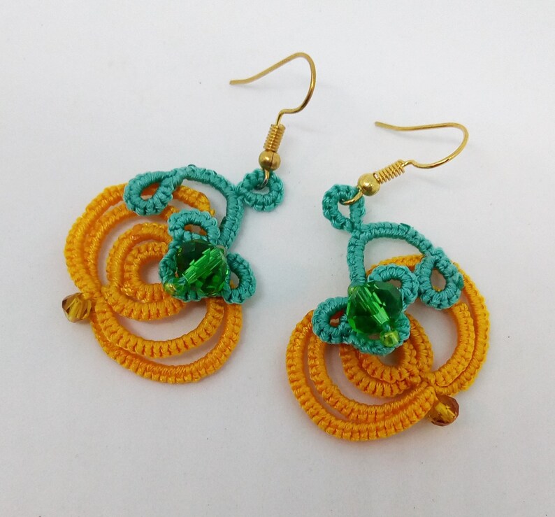 Halloween Earrings Happy Halloween jewelry Pumpkin Earrings Tatting Spooky Halloween party Halloween costume accessories jack o lantern gift