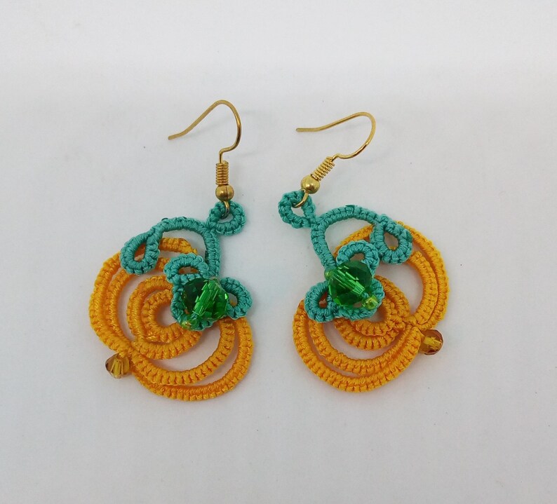 Halloween Earrings Happy Halloween jewelry Pumpkin Earrings Tatting Spooky Halloween party Halloween costume accessories jack o lantern gift