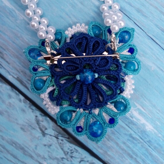 Pendant necklace, Something blue gift, Aquamarine necklace for a royal blue  wedding,
