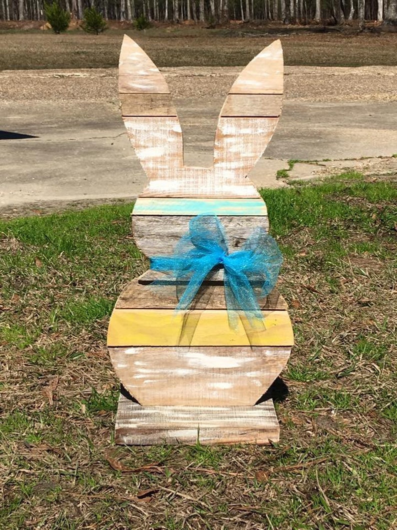 Easter Porch Patio Home Decor Bunny Handmade Etsy