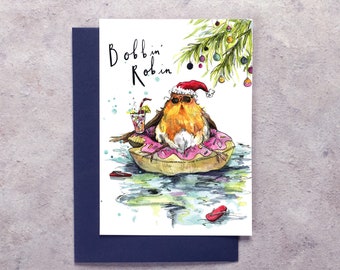 Bobbin' Robin | A6 Christmas Card | Snowtap