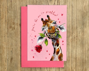 You're the One I'm Girafter | A6 Valentine's Day Card | Snowtap
