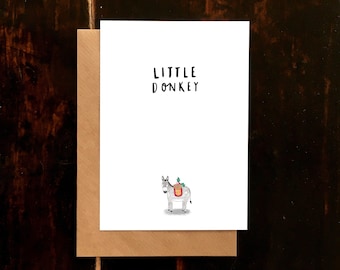 Little Donkey | A6 Christmas Greetings Card | Snowtap