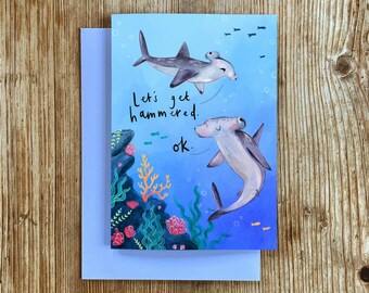 Let's Get Hammered | A6 Greetings Card | Snowtap
