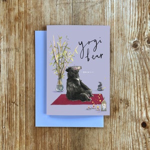 Oso Yogi Yoga / Tarjeta de felicitación A6 / Snowtap