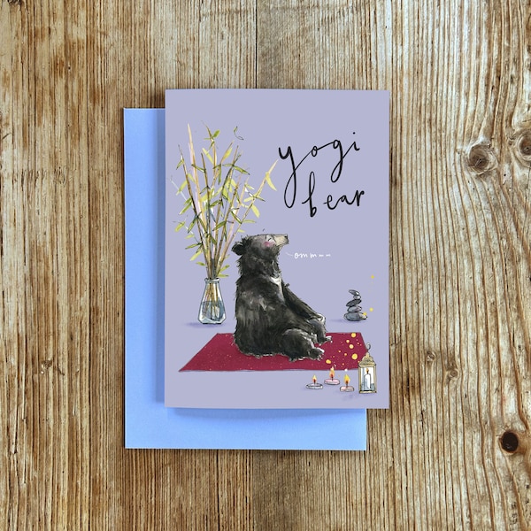 Yoga Yogi Bear | A6 Greetings Card | Snowtap