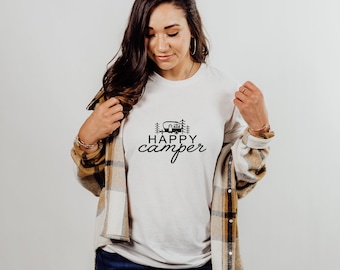 Happy Camper Shirt, Camping Tee, Happy Camper, Camper Shirt