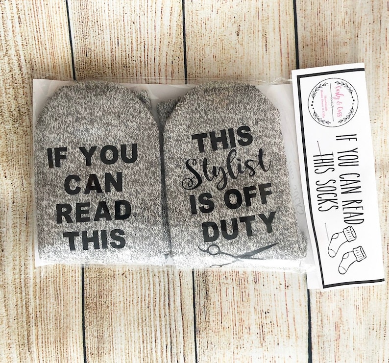 Hair Stylist Socks, If you can read this socks, Hair Stylist Gift, Stylist Gift, Gift For Her image 3