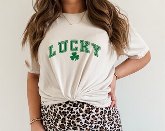 Lucky Shirt, Saint Patricks Day Tee Shirt, St Patty's Day Tee, Bella Canvas