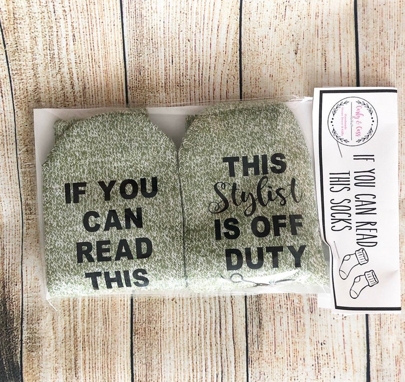 Hair Stylist Socks, If you can read this socks, Hair Stylist Gift, Stylist Gift, Gift For Her image 4