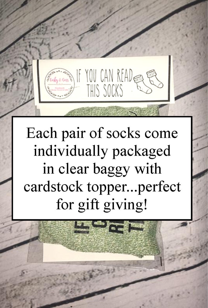 Go Ask Your Dad Socks, Funny Mom Socks, If you can read this socks image 3