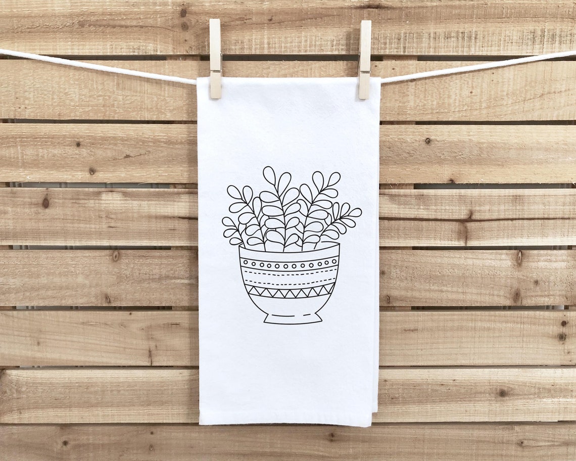 Plant Dish Towel Gardening Dish Towel Gardener Kitchen Towel Etsy
