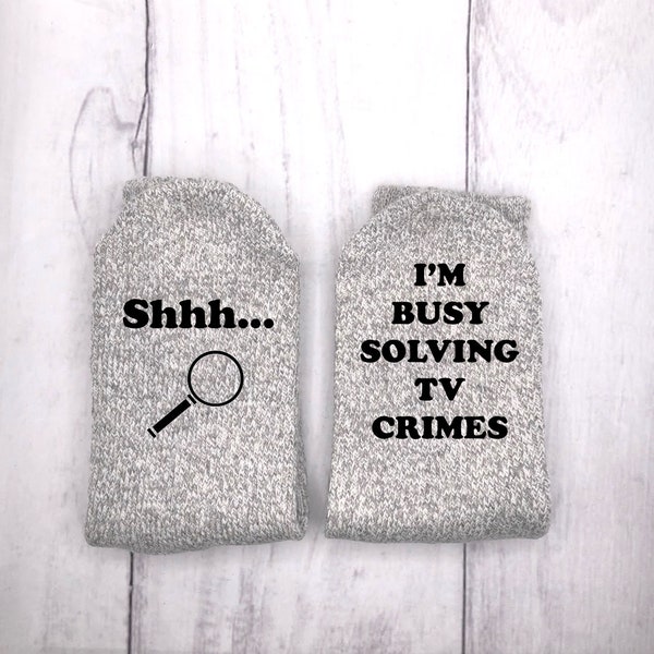 True Crime Socks, Crime Show Socks, True Crime TV Socks, Funny Socks