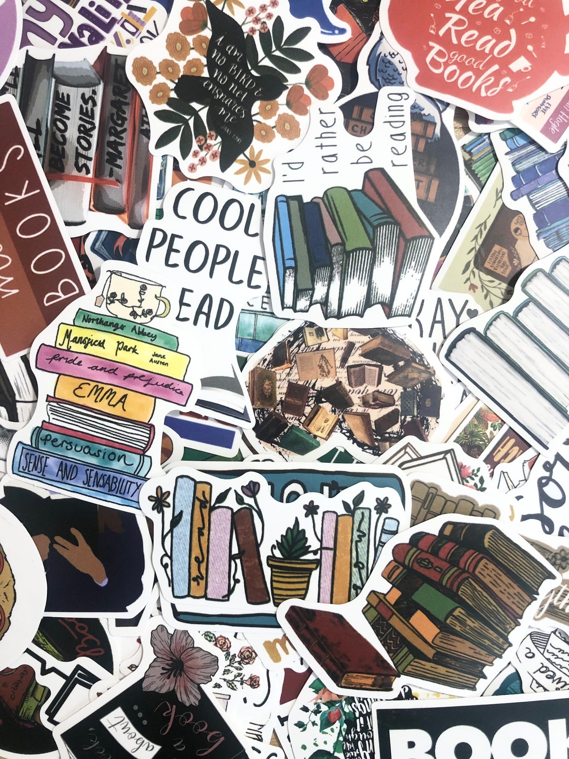 Book Stickers Reading Sticker Pack Books Sticker Book Lover Etsy