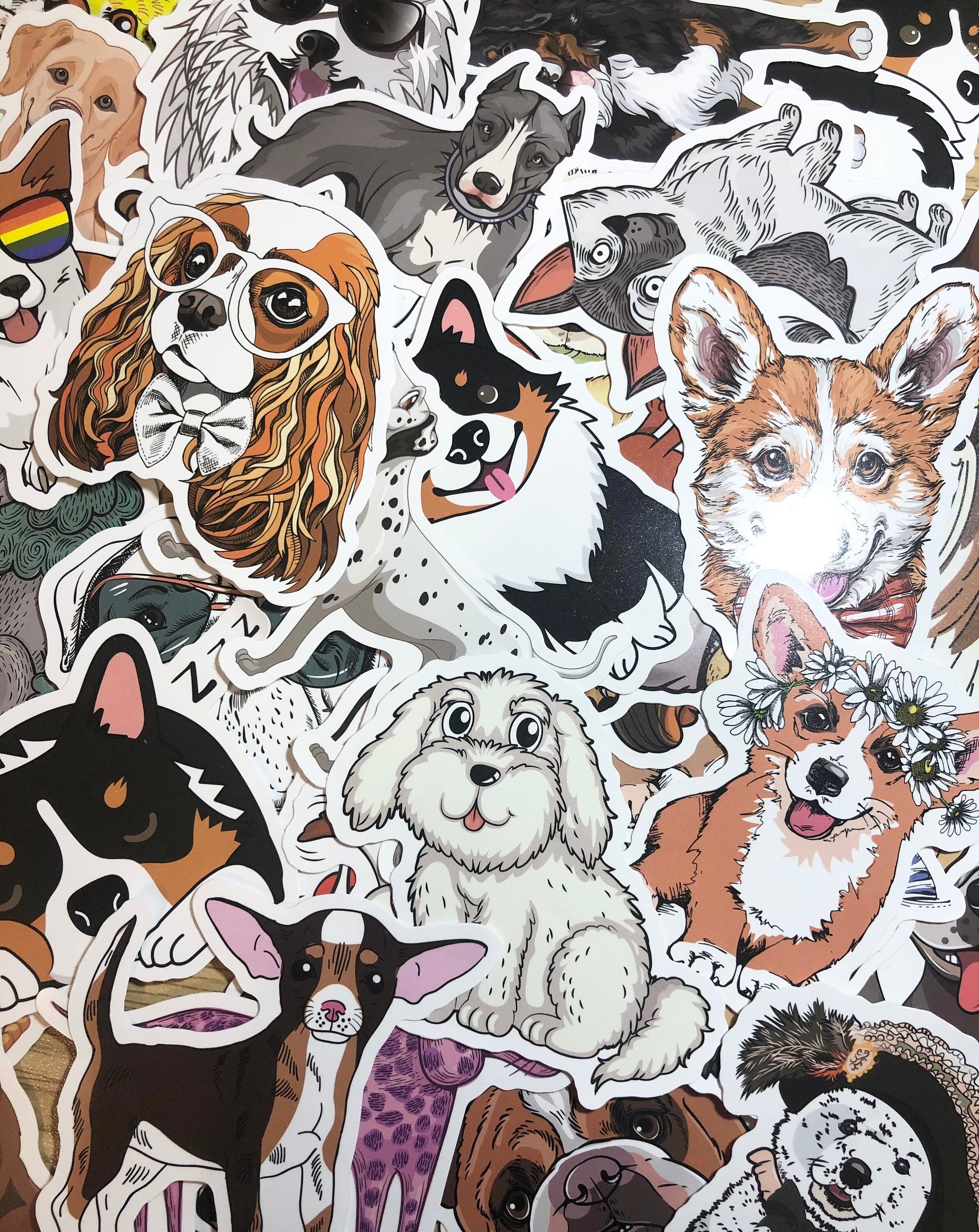 Dog Sticker Pack Dog Stickers Puppy Stickers Water Bottle Etsy