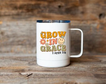 Grow In Grace Mug, Grace, Christian Mug, Coffee Mug