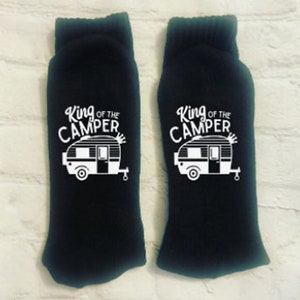 Queen of the Camper Socks, Camping Socks, If you can read this socks, Gift For Her image 3