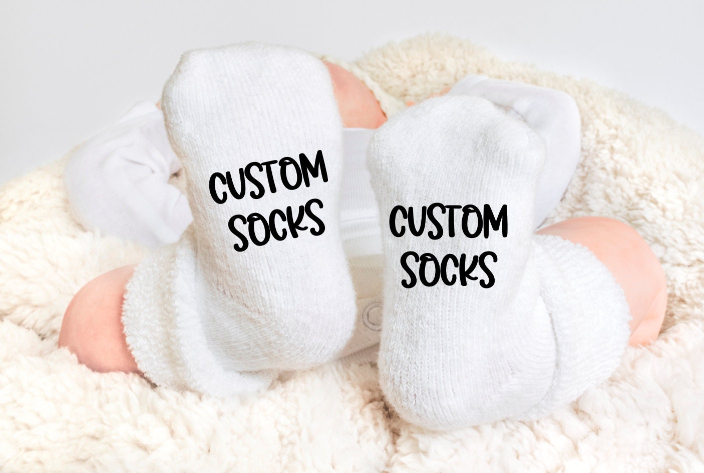 Set of 2 - Bear set - Bear socks - Baby high knee socks - Baby bear bonnet  - Baby socks - Bear hat - Merino - Cream - Baby girl/boy