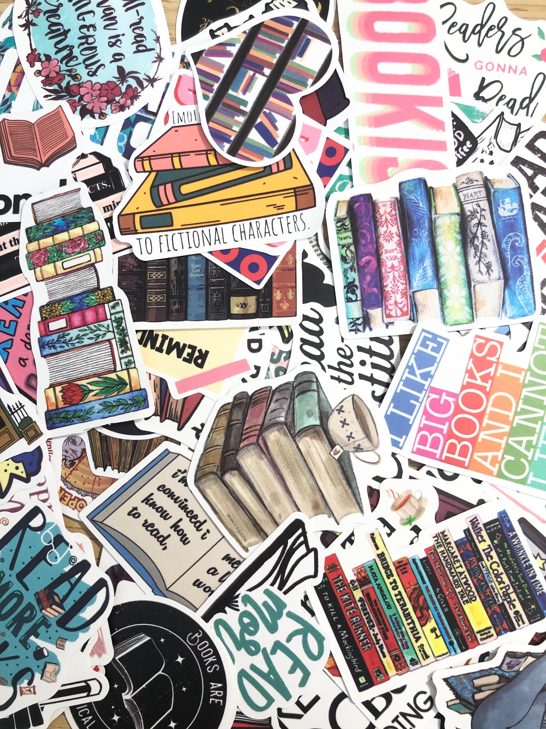Book Stickers Reading Sticker Pack Books Sticker Book Lover | Etsy